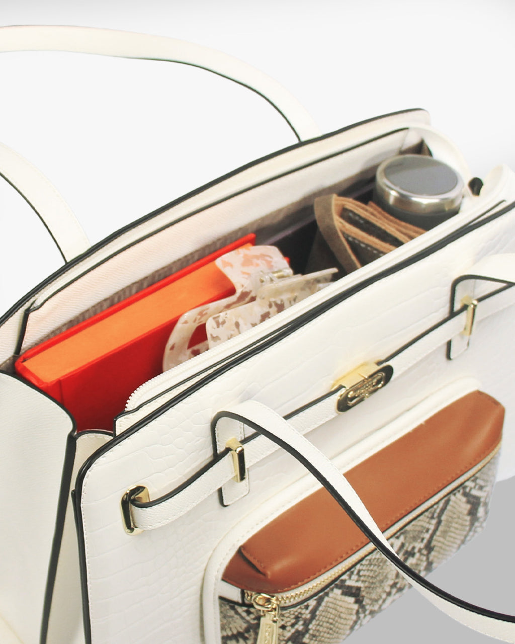 Bianca Trapeze Tote — Tote — White colorway, catalogue image 5