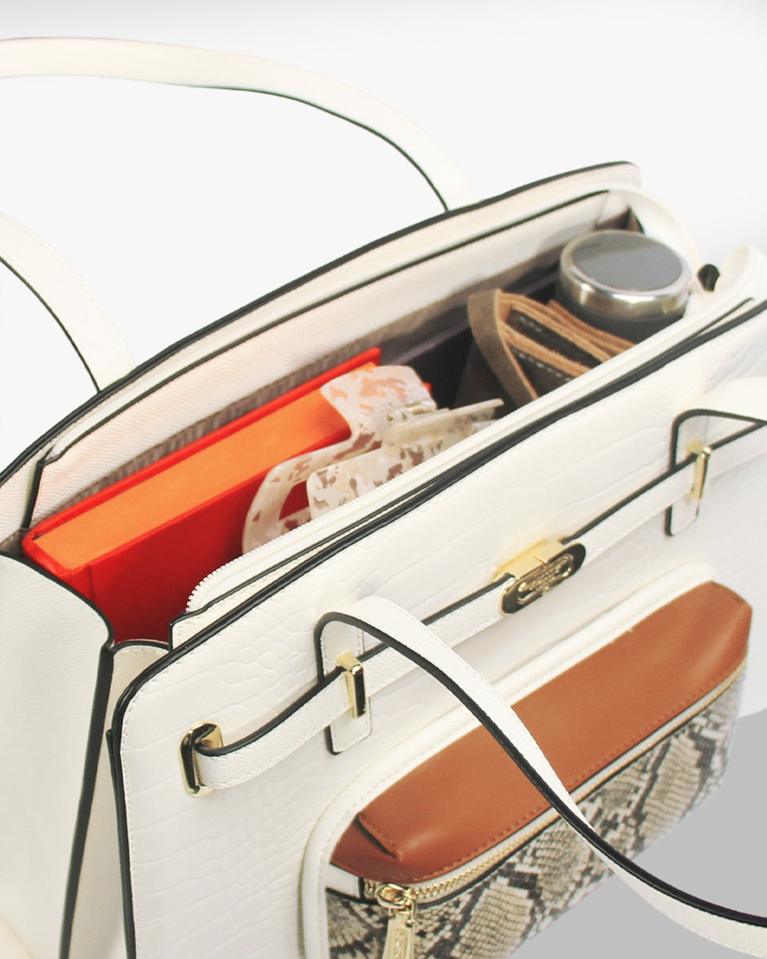 Bianca Trapeze Tote — Tote — White colorway, catalogue image 5