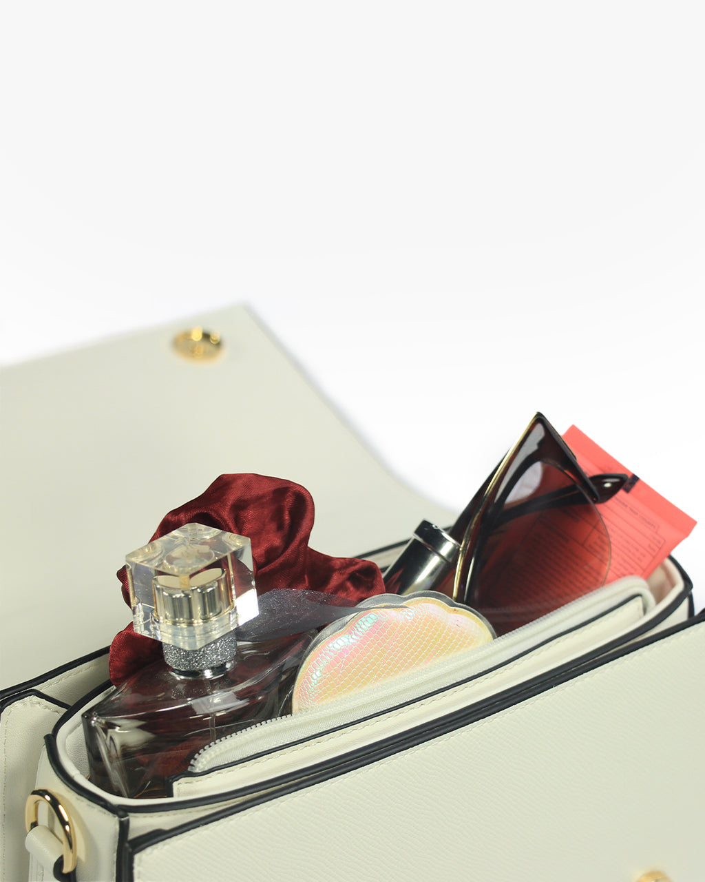 Mirabel Satchel — Flap Satchel — White colorway, catalogue image 5