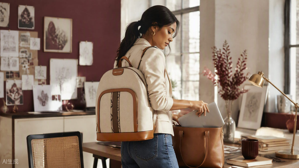 Solene Backpack — editorial lifestyle photo, Emily Loran PH